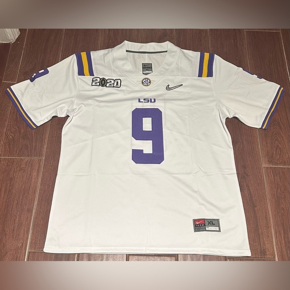 Joe Burrow LSU Tigers Championship White Jersey Size S-2XL - Picture 4 of 8